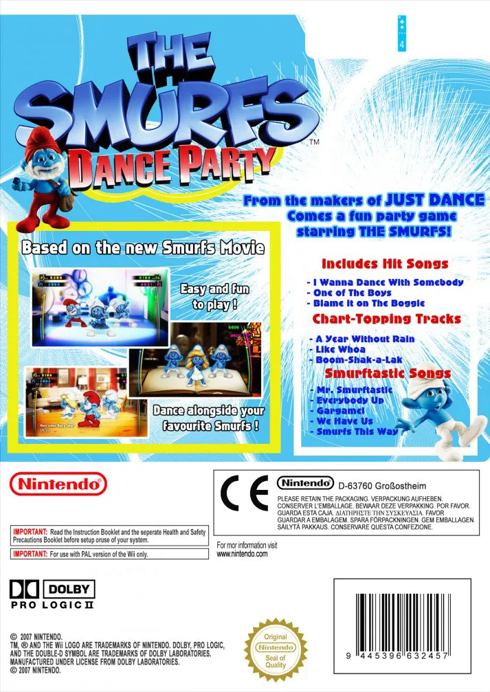 The Smurfs: Dance Party box back