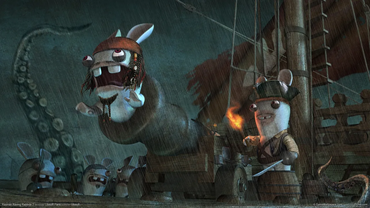Backdrop artwork for Rayman: Raving Rabbids 2