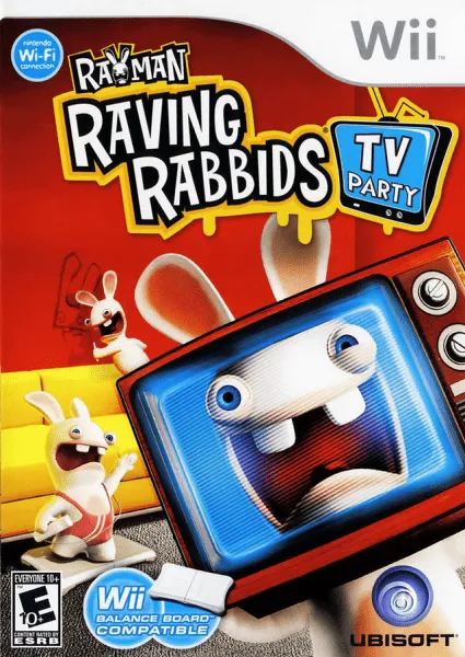 Rayman: Raving Rabbids: TV Party cover art for Nintendo Wii