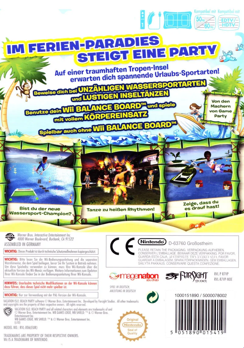 Vacation Isle: Beach Party box back