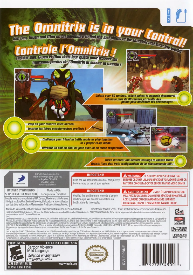 Ben 10: Protector of Earth box back