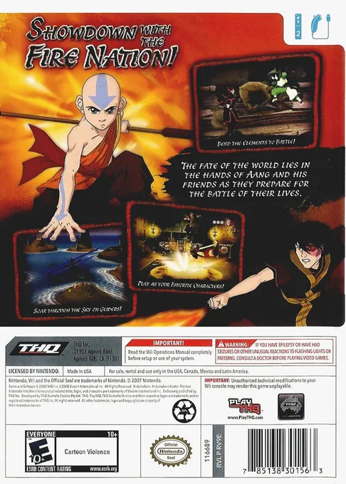 Avatar: The Last Airbender: Into the Inferno box back