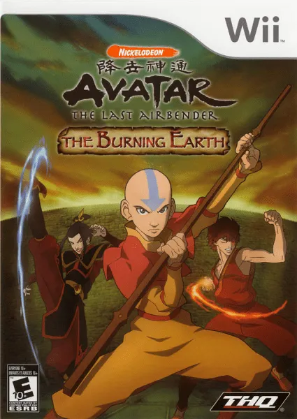 Avatar: The Last Airbender: The Burning Earth cover art for Nintendo Wii