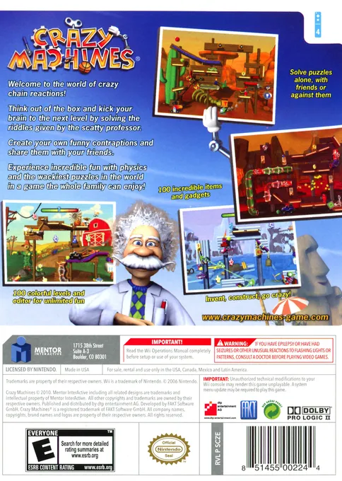 Crazy Machines box back
