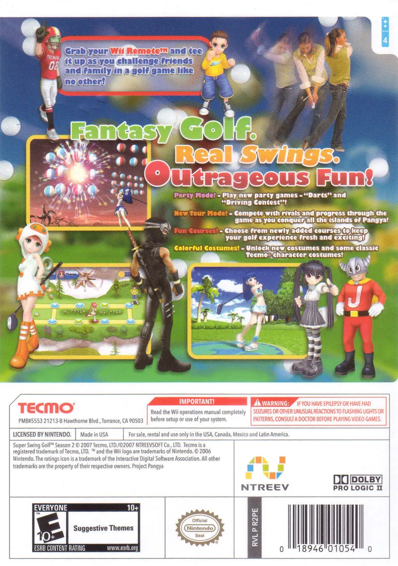Super Swing Golf: Season 2 box back