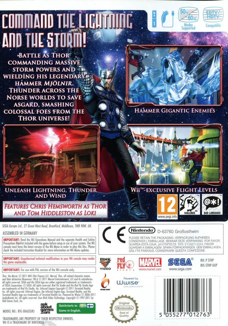 Thor: God of Thunder box back