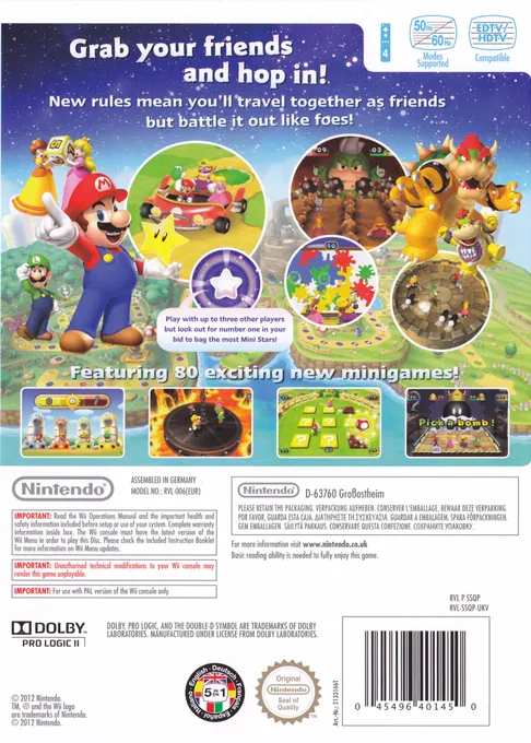 Mario Party 9 box back