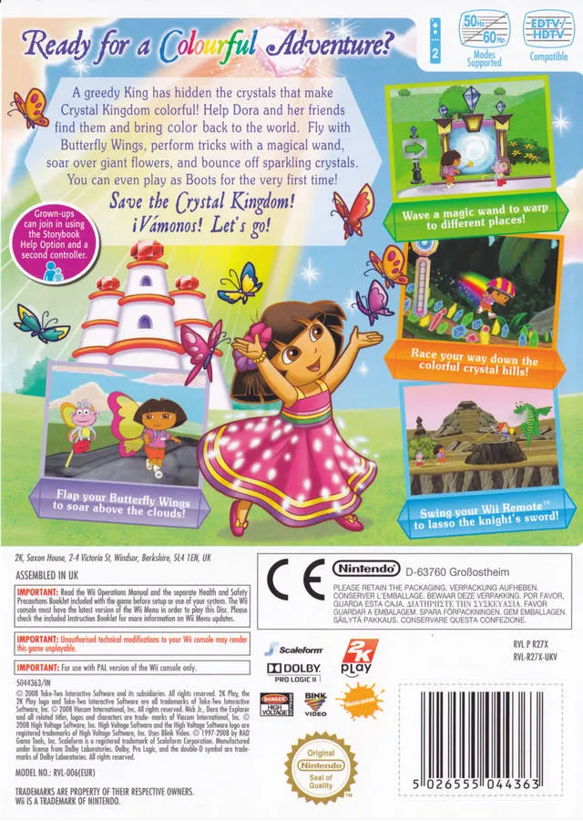 Dora Saves the Crystal Kingdom box back