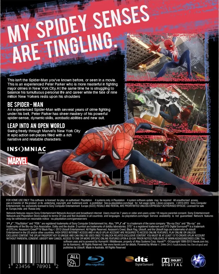 Marvel's Spider-Man Remastered box back