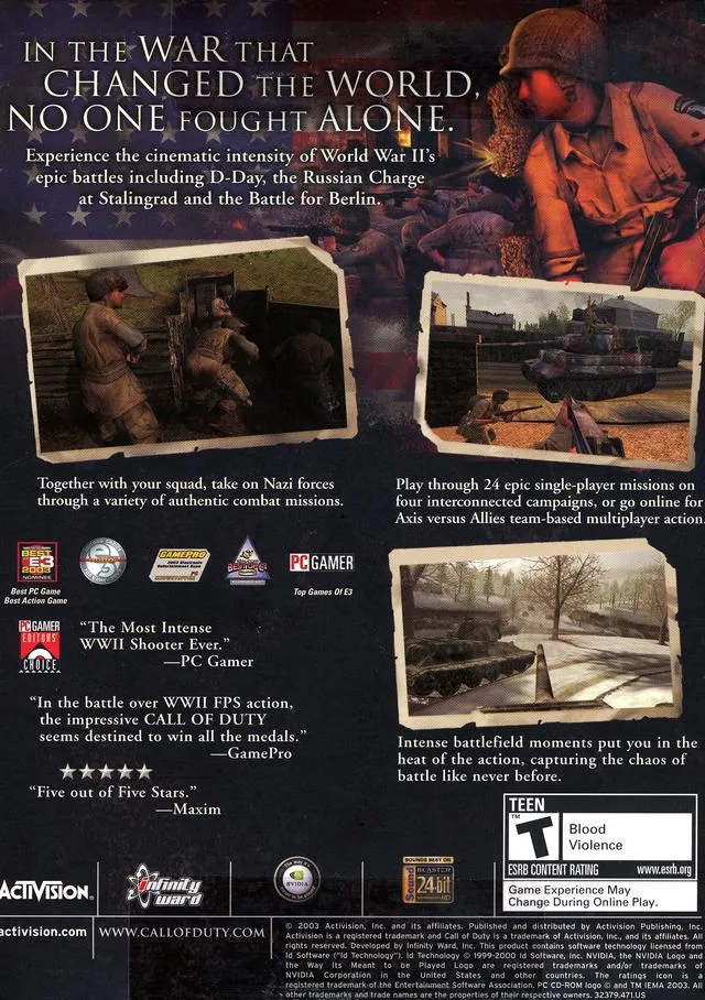 Call of Duty box back